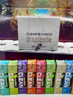 clean cart 1g vape box with variety flavors