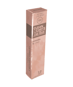 A premium Clean Carts Wookies vape cartridge featuring a rich, earthy flavor profile with hints of sweetness for a smooth, relaxing, and satisfying vaping experience.