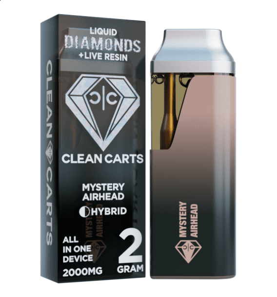 Clean Carts Mystery Airhead delivers a burst of fruity, tangy mystery flavors for a smooth and exciting premium vaping experience.