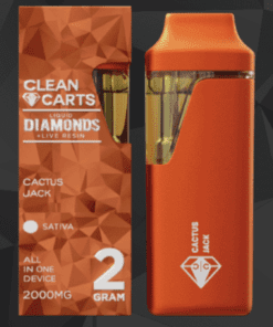 A premium Clean Carts Cactus Jack vape cartridge featuring a bold and exotic flavor profile with hints of cactus and tropical fruit for a smooth and adventurous vaping experience.