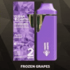 A premium Clean Carts Frozen Grapes vape cartridge featuring a refreshing blend of sweet, juicy grape flavors with an icy, cool finish for a smooth and invigorating vaping experience.