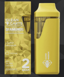 A premium Clean Carts Lilikoi Passion vape cartridge featuring a tropical blend of sweet lilikoi (passion fruit) and exotic flavors for a smooth, fruity, and refreshing vaping experience.