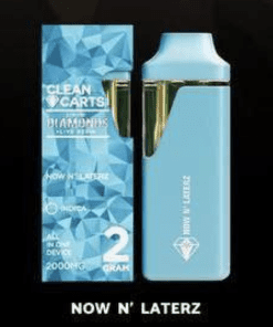 A premium Clean Carts Now N Laterz vape cartridge featuring a sweet and tangy candy-inspired flavor for a smooth, nostalgic, and flavorful vaping experience.