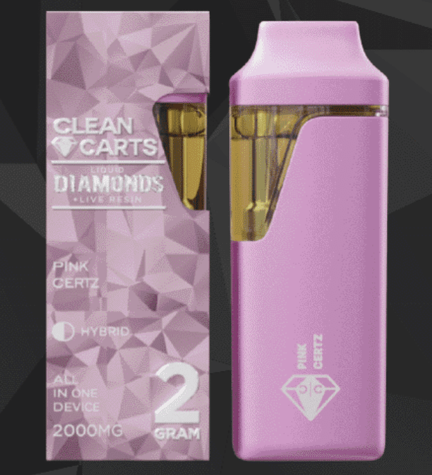 A premium Clean Carts Dispensary vape cartridge offering top-quality, lab-tested products with a variety of flavors and strains for a smooth, reliable, and elevated vaping experience.